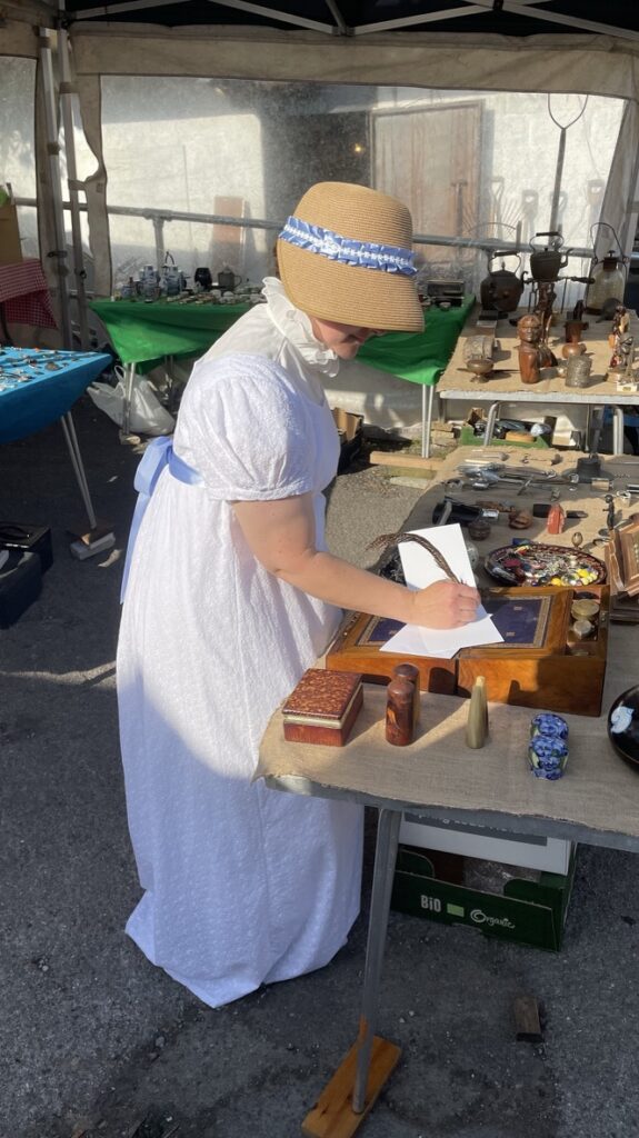 Regency Lady writing a missive
